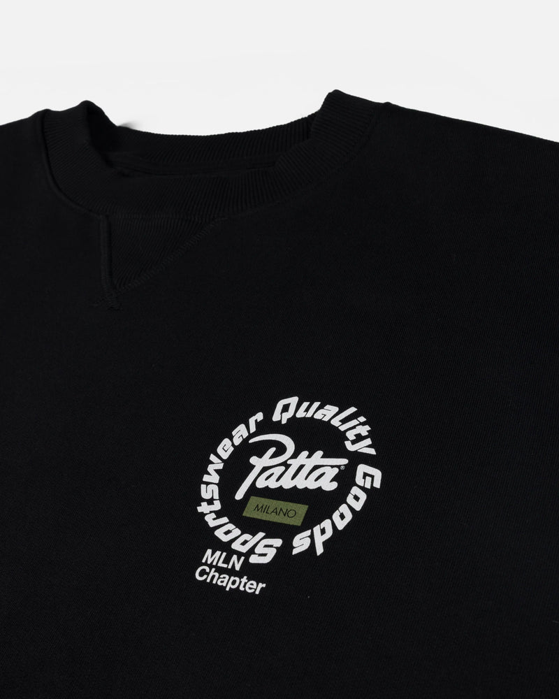 Patta Milano Chapter Crewneck Sweater (Black) Patta
