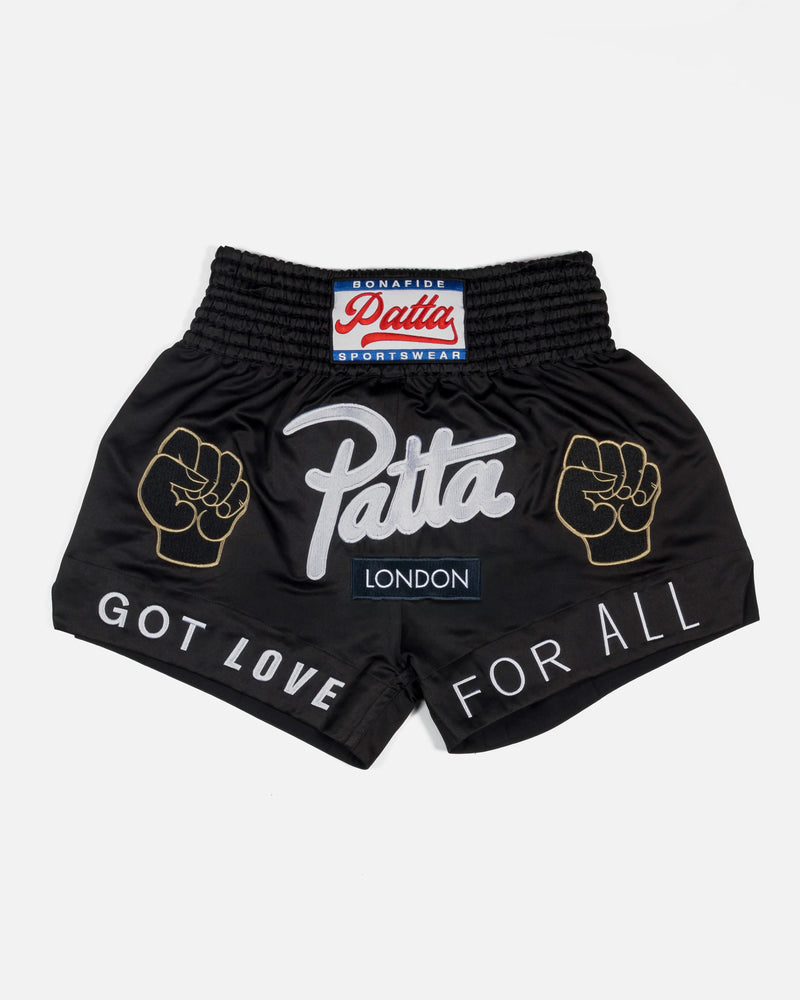 Patta London Chapter Muay Thai Shorts (Black) Patta
