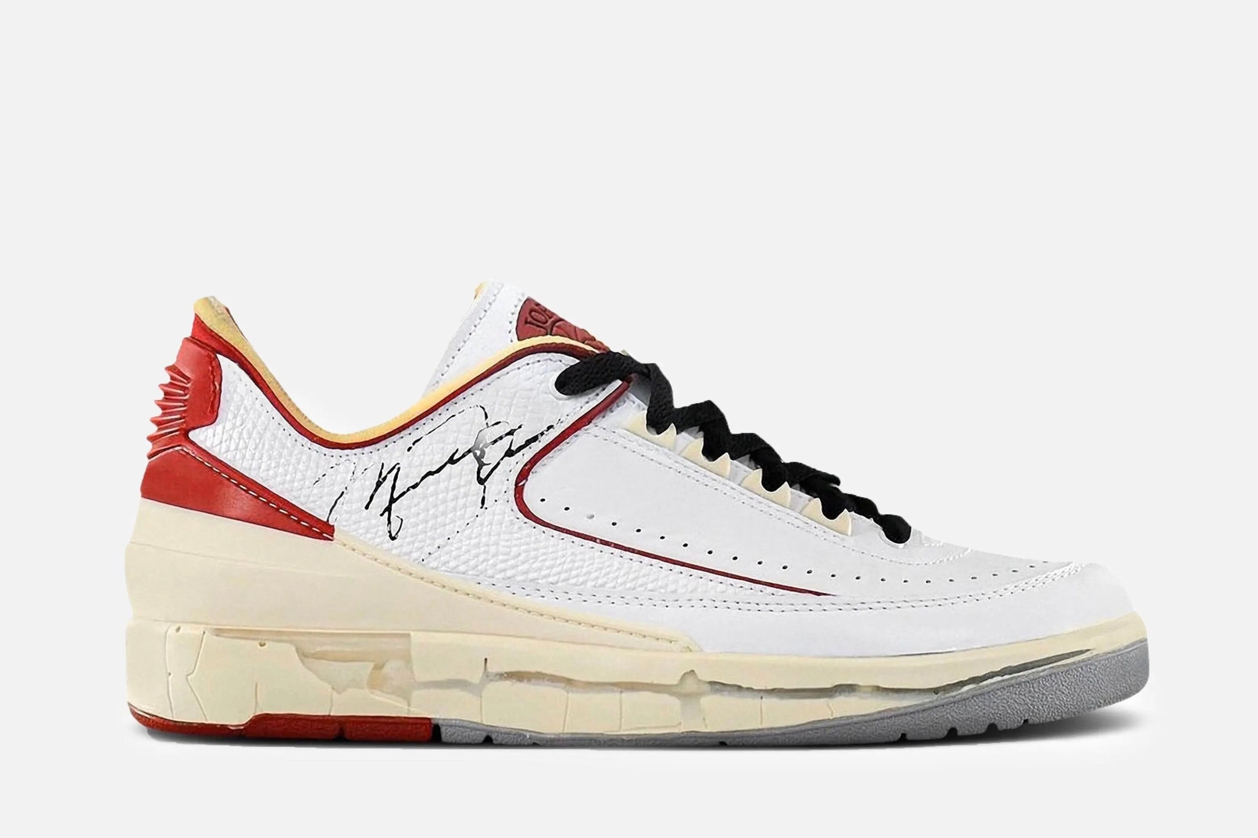 Off White X Air Jordan 2 Retro Low Sp (White/Varsity Red-Black) - Patta