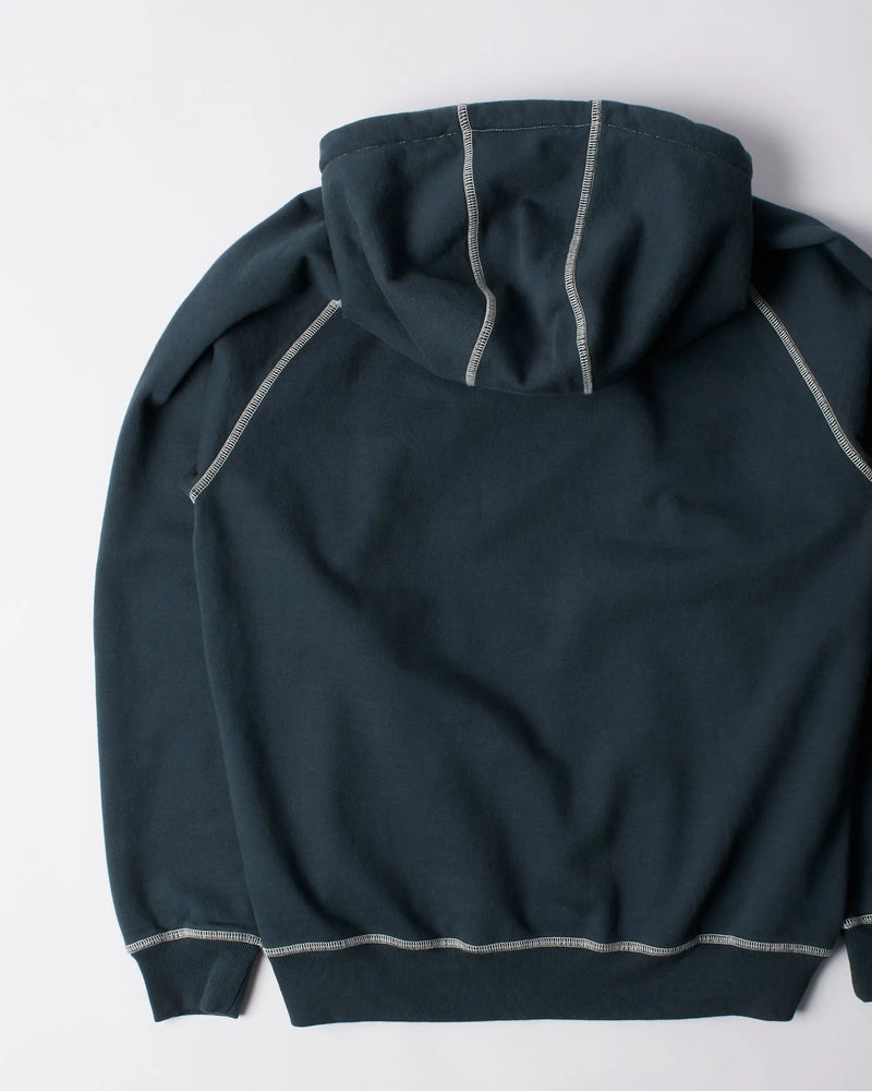byParra Circled Script Logo Hooded Sweatshirt (Dark Blue) ByParra