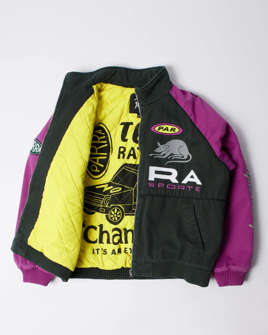byParra Owl Meets Rat Racing Jacket (Purple Pink) byParra