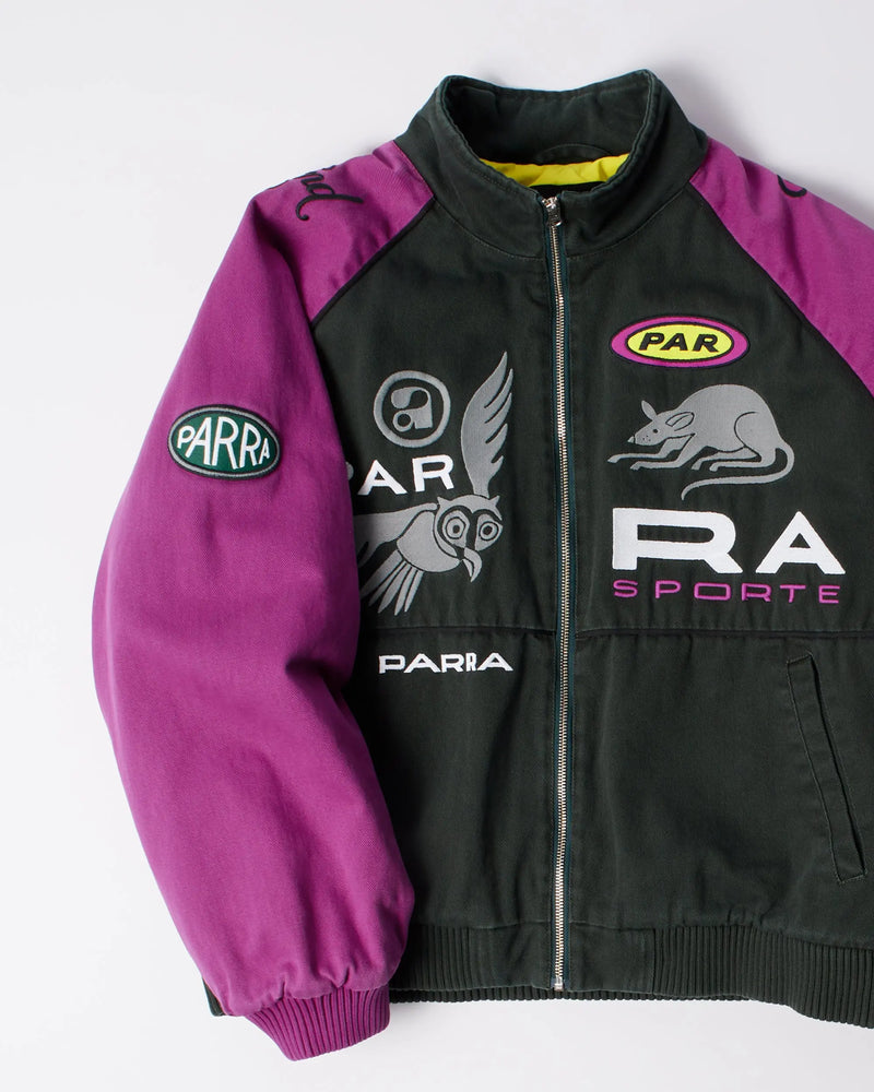byParra Owl Meets Rat Racing Jacket (Purple Pink) byParra