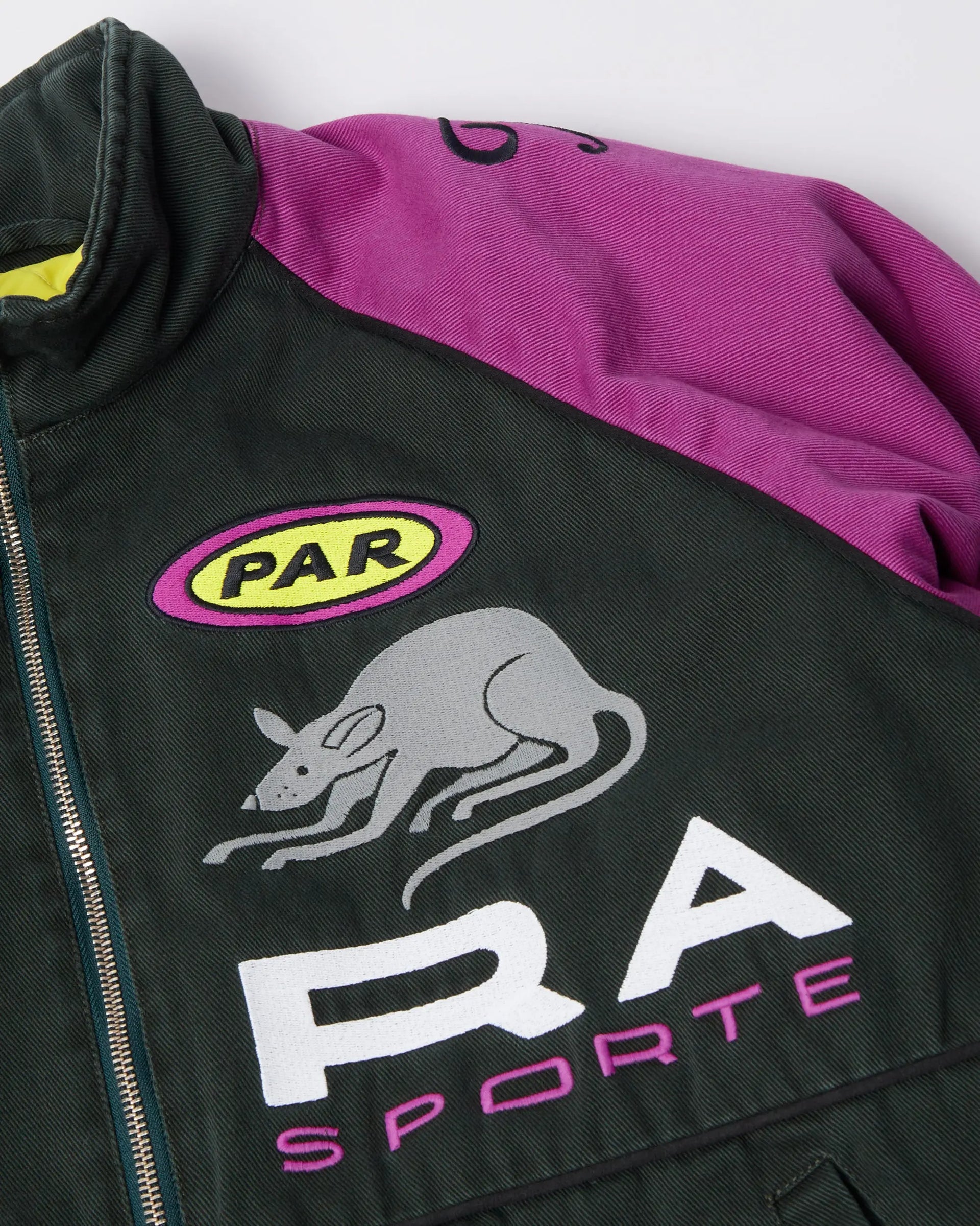byParra Owl Meets Rat Racing Jacket (Purple Pink) byParra