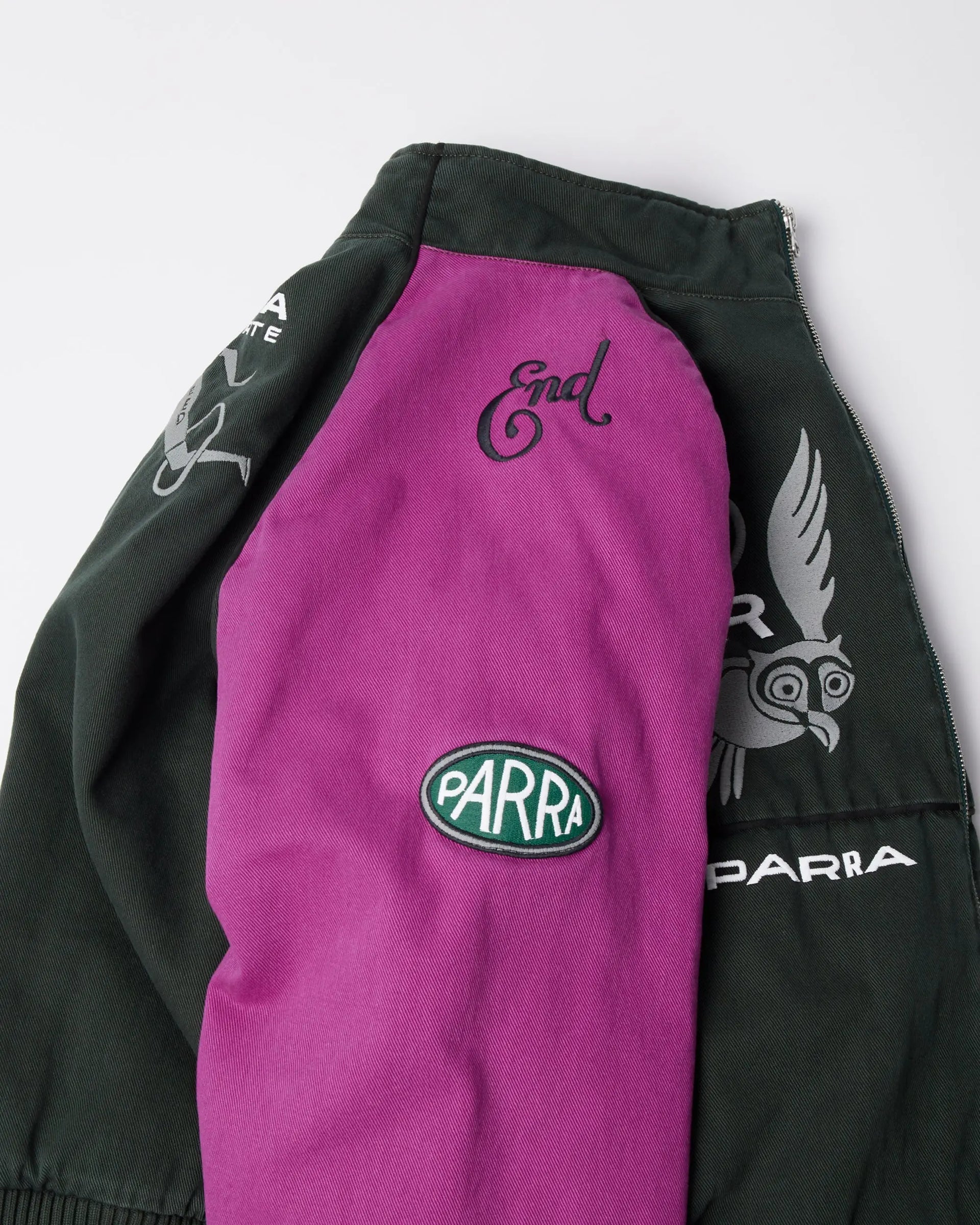 byParra Owl Meets Rat Racing Jacket (Purple Pink) byParra