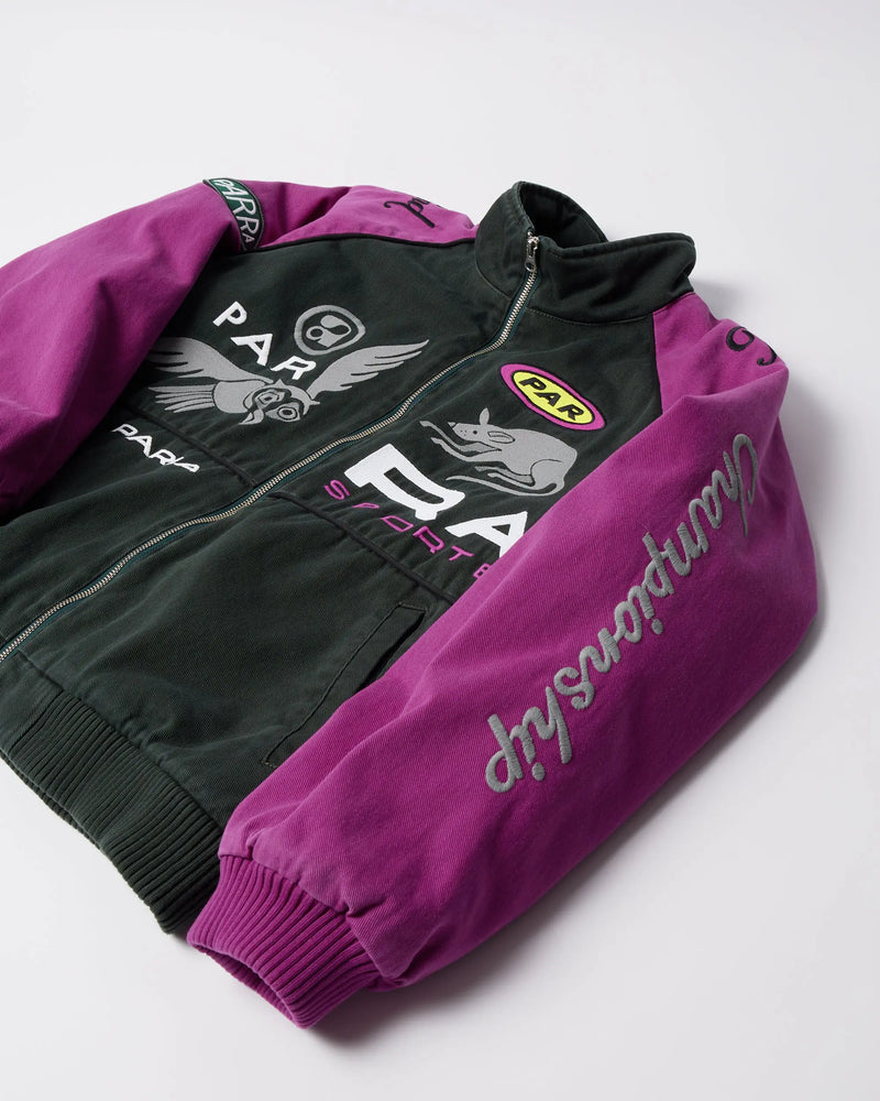 byParra Owl Meets Rat Racing Jacket (Purple Pink) byParra