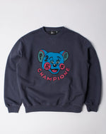 byParra Tired Champione Crew Neck Sweatshirt (Navy Blue) byParra