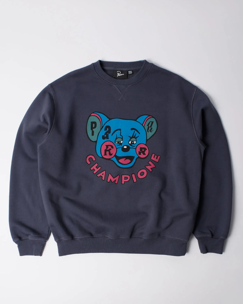 byParra Tired Champione Crew Neck Sweatshirt (Navy Blue) byParra