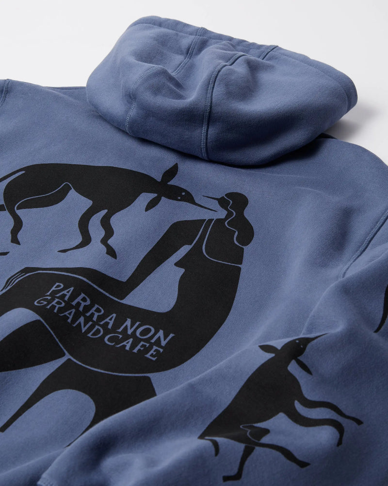 byParra Non Grand Cafe Hooded Sweatshirt (Blue) byParra