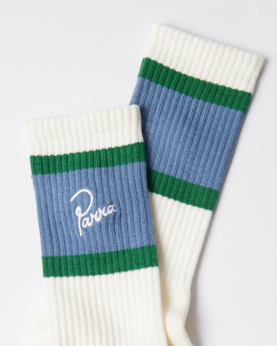 byParra Signature Striped Crew Socks (White) byParra