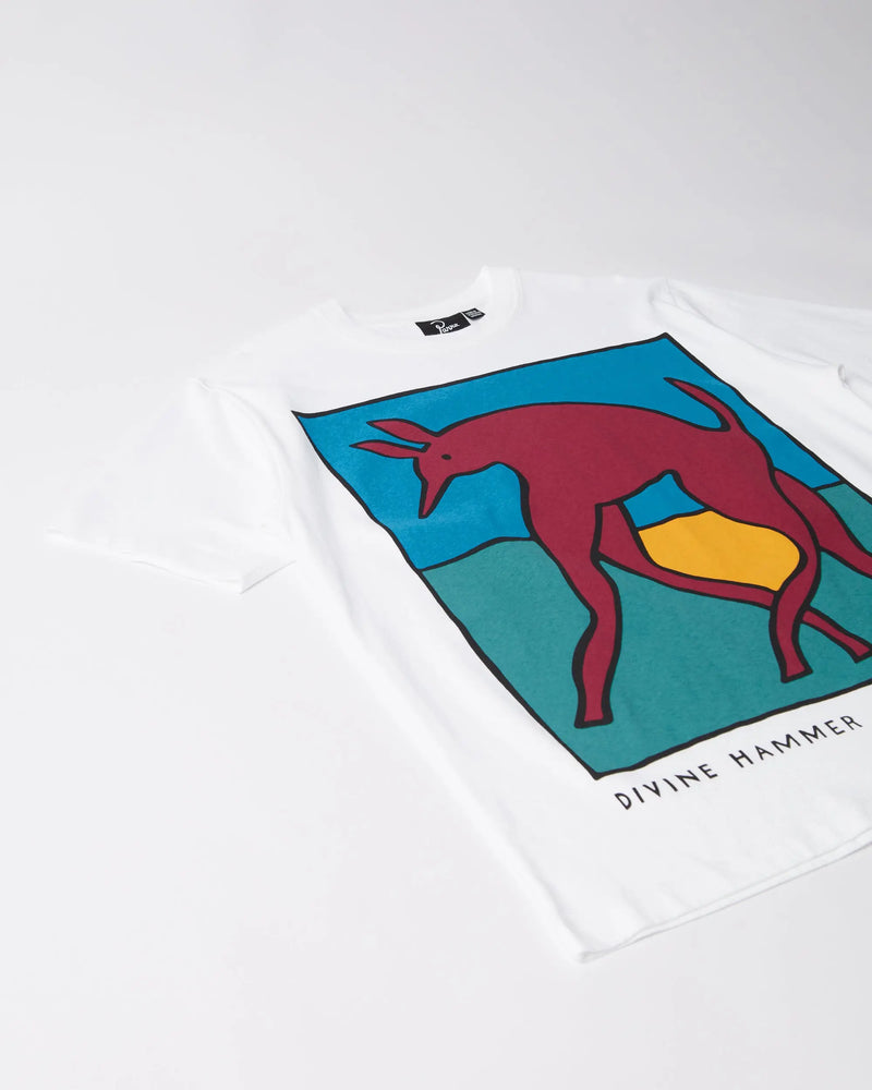 byParra Bear Dog Hammer T-Shirt (White) byParra