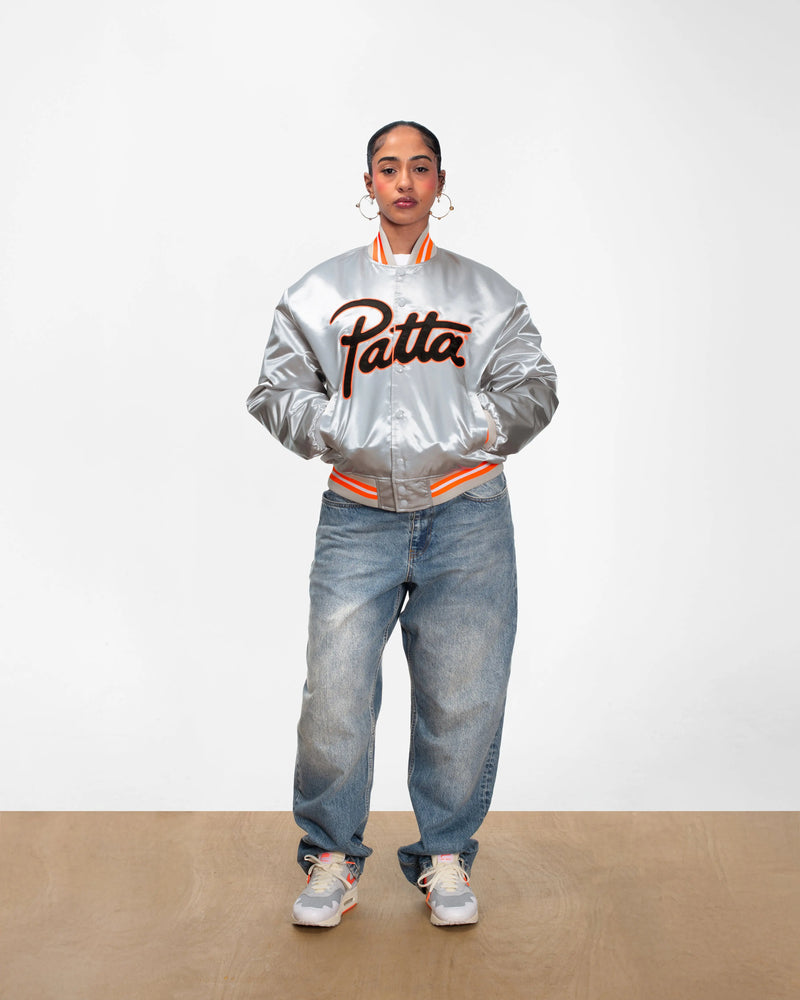 Patta Classic Satin Bomber Jacket (Lunar Rock) Patta