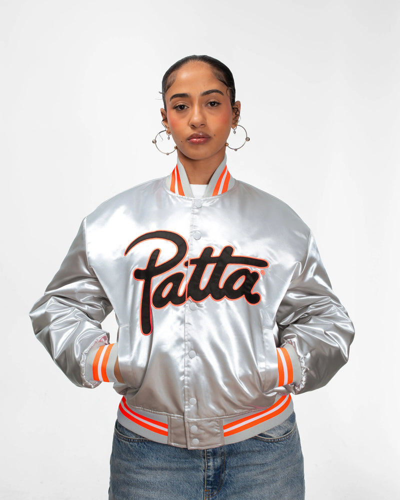 Patta Classic Satin Bomber Jacket (Lunar Rock) Patta