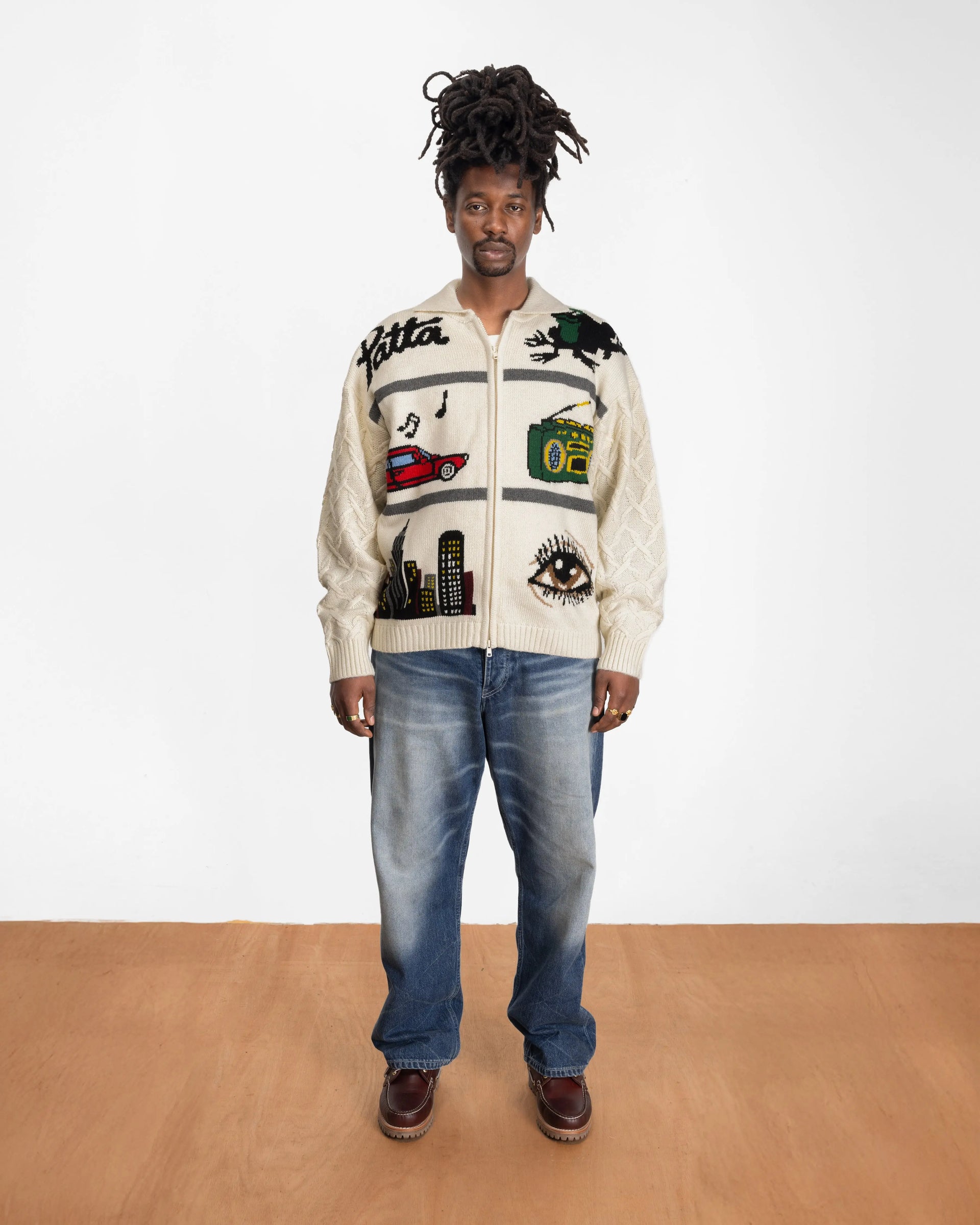 Patta Perfect Day Knitted Cardigan (Peyote) Patta