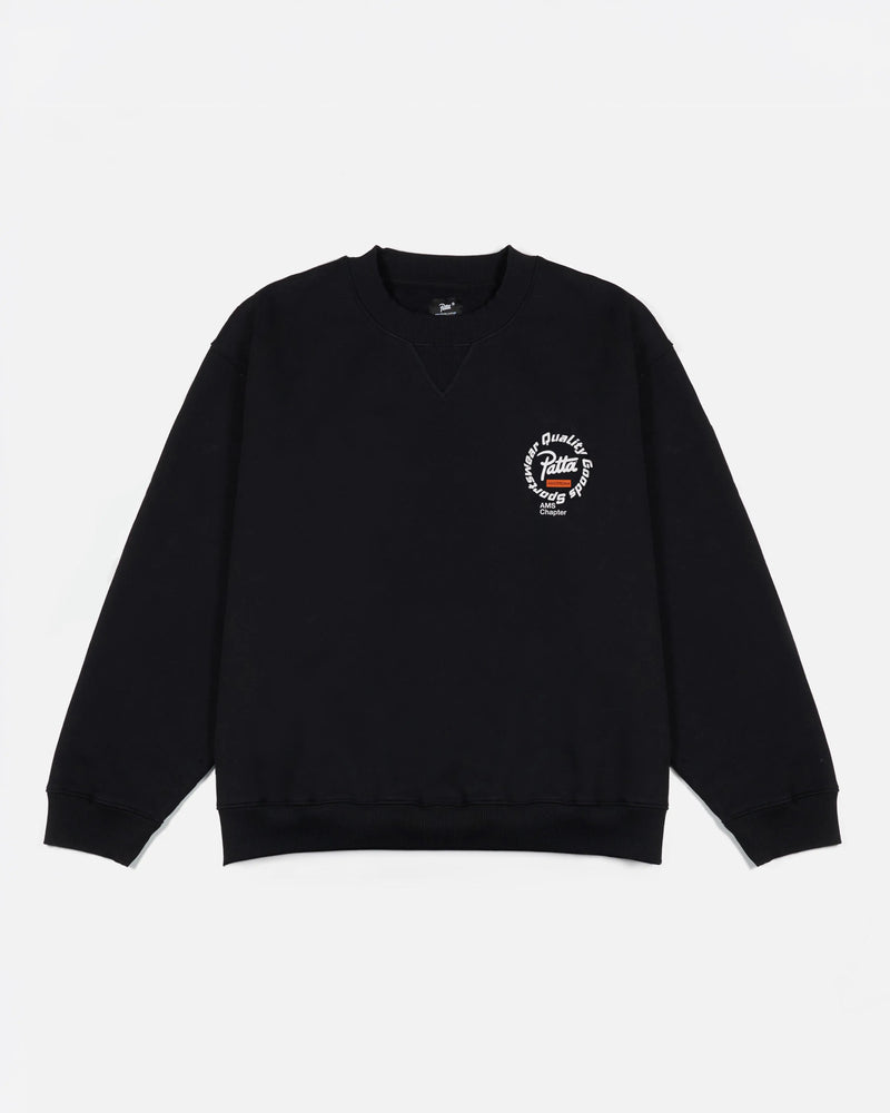 Patta Amsterdam Chapter Crewneck Sweater (Black) Patta