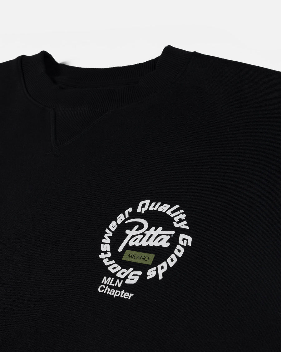 Patta Milano Chapter Crewneck Sweater (Black) Patta