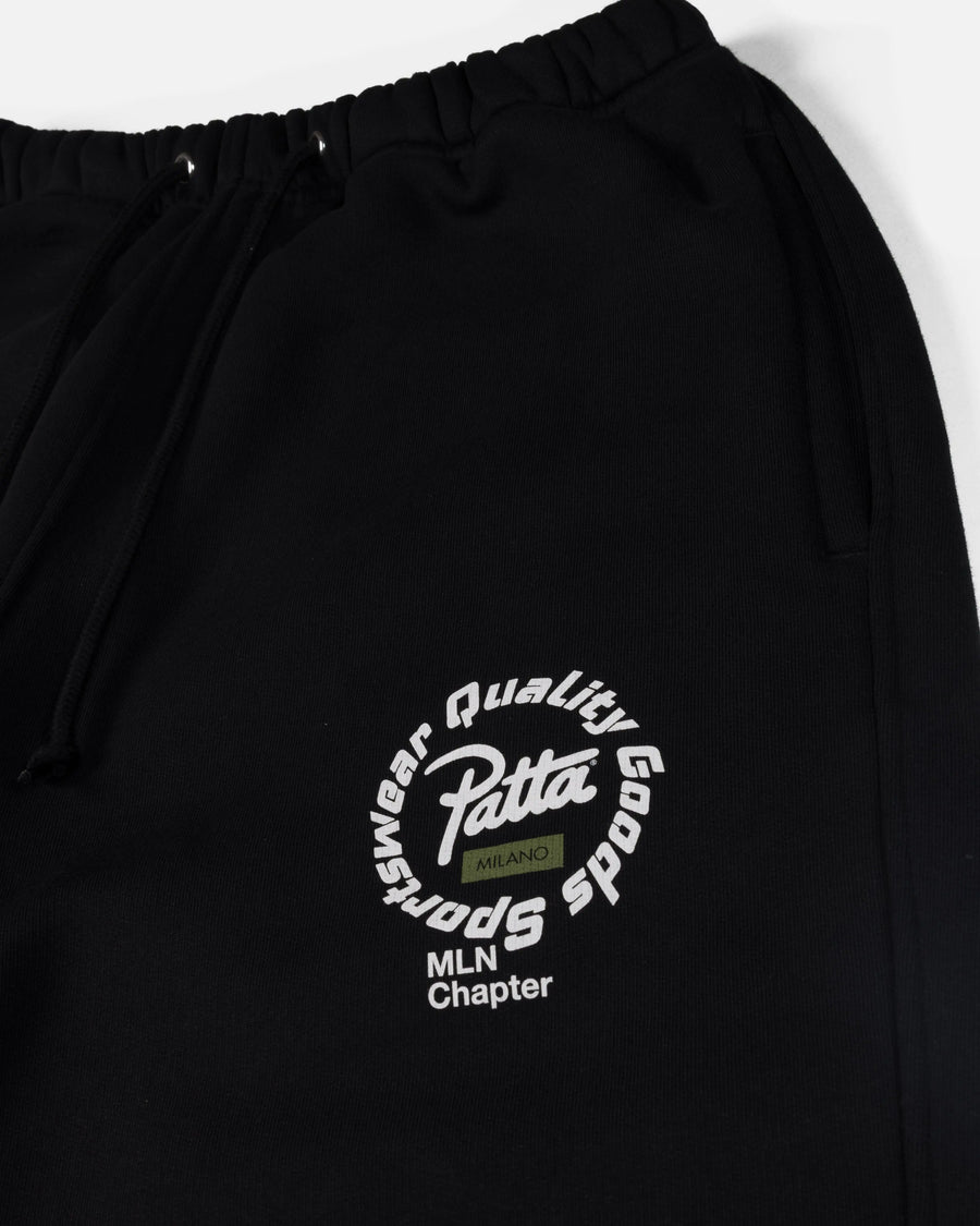 Patta Milano Chapter Straight Leg Jogging Pants (Black) Patta