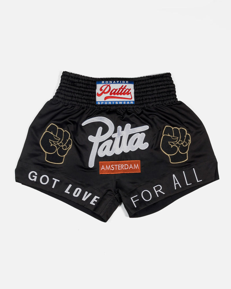 Patta Amsterdam Chapter Muay Thai Shorts (Black) Patta