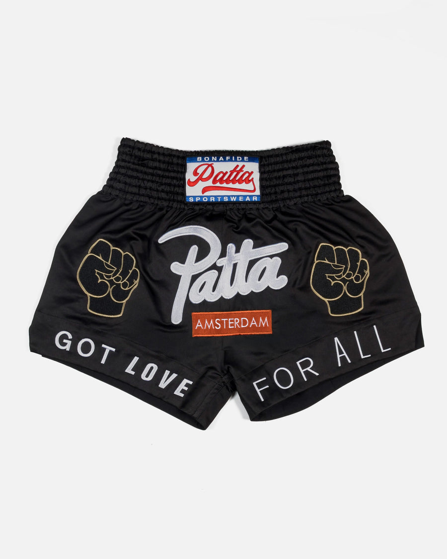 Patta Amsterdam Chapter Muay Thai Shorts (Black) Patta