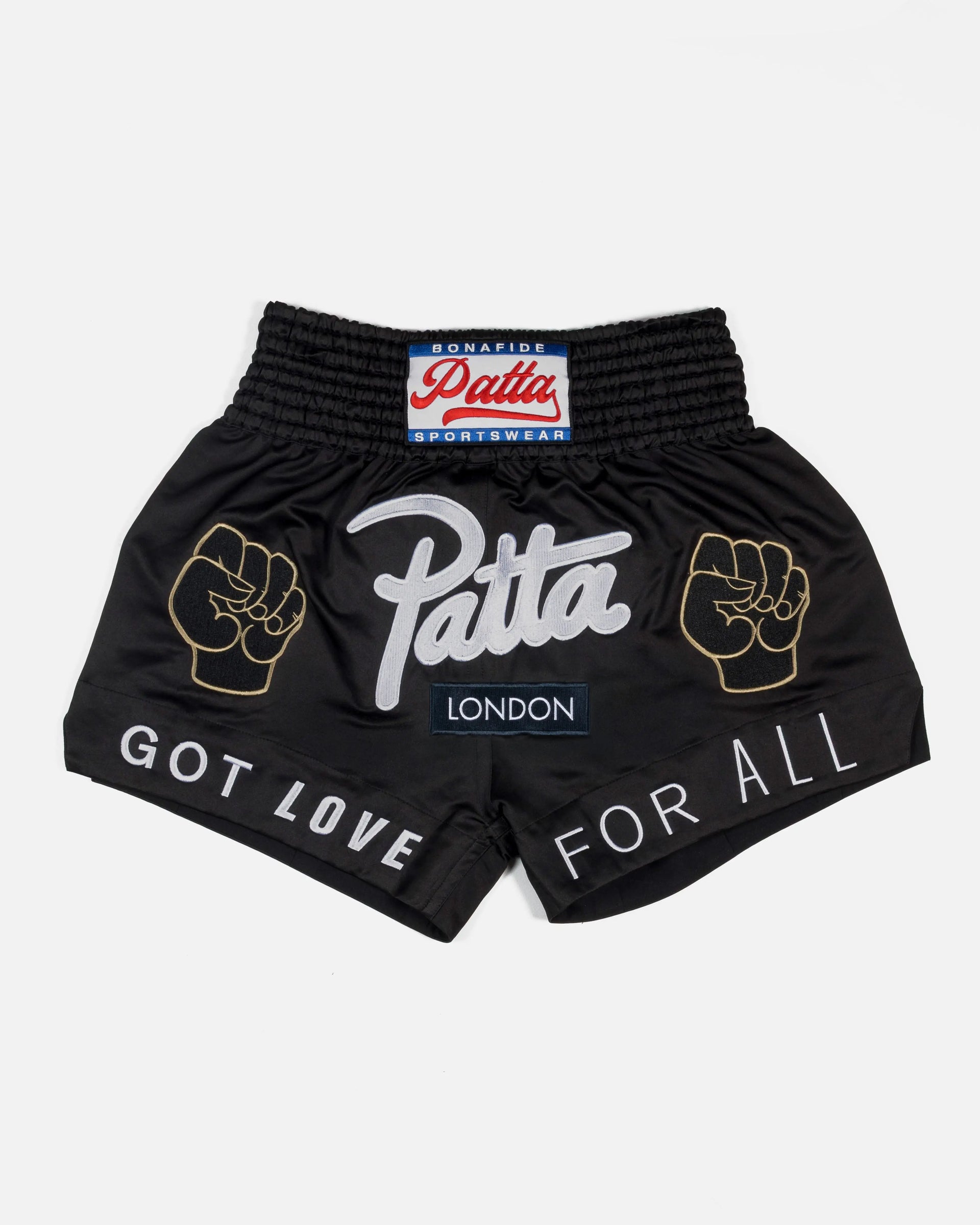 Patta London Chapter Muay Thai Shorts (Black) Patta