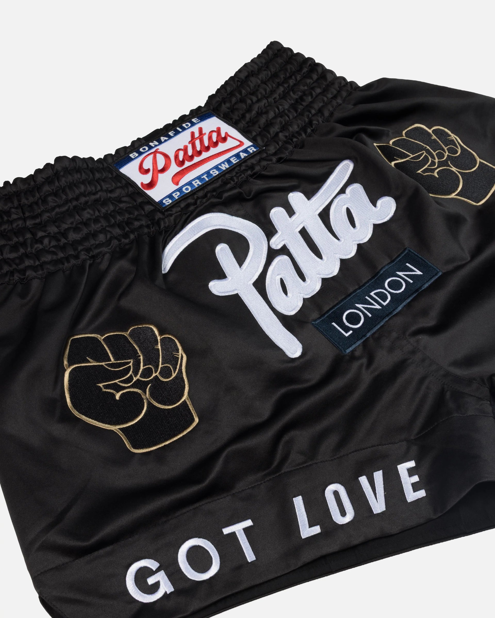 Patta London Chapter Muay Thai Shorts (Black) Patta