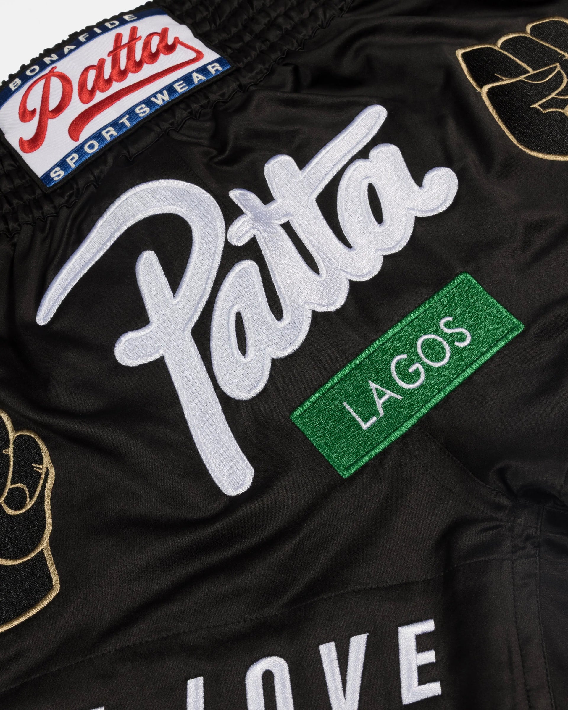 Patta Lagos Chapter Muay Thai Shorts (Black) Patta