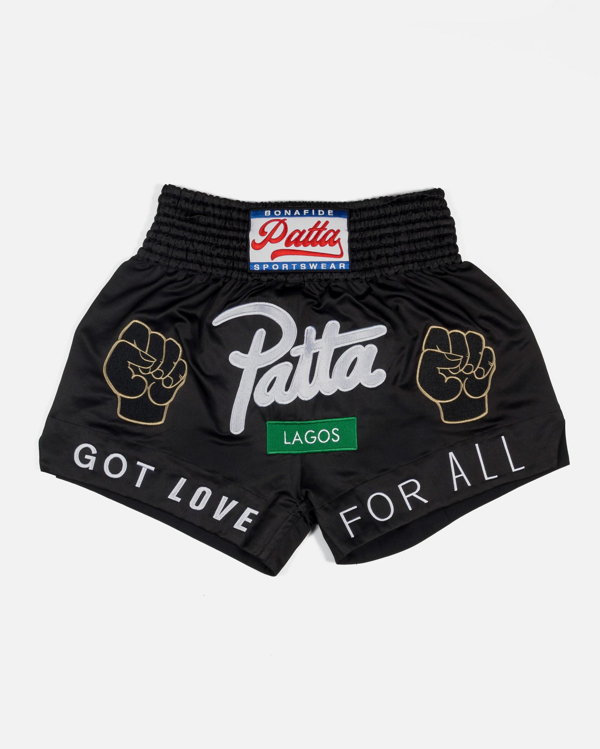 Patta Lagos Chapter Muay Thai Shorts (Black) Patta
