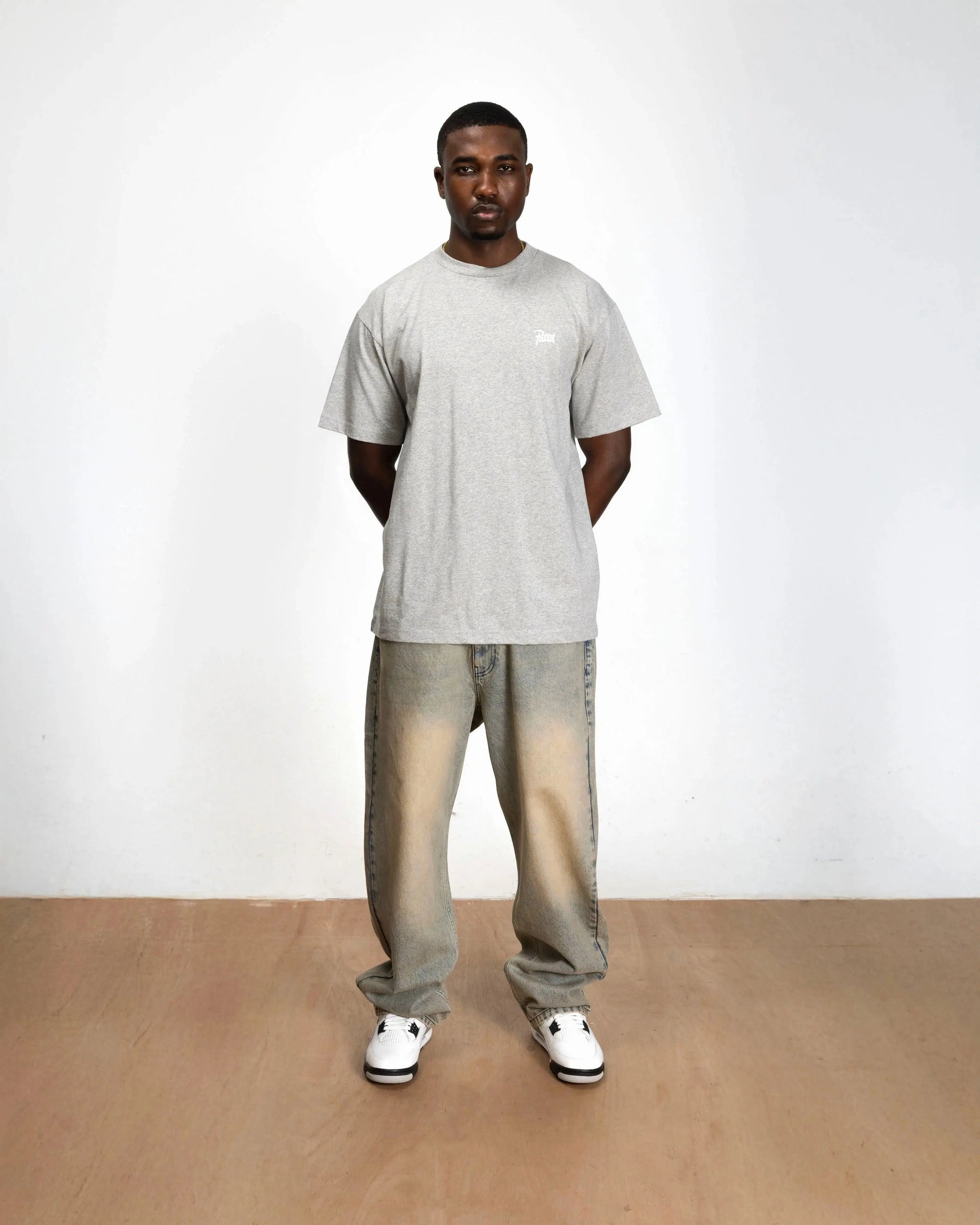 Patta Script Logo T-Shirt (Melange Grey) Patta