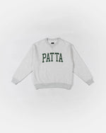 Patta Arc Logo Crewneck Sweater (Light Melange Grey) Patta
