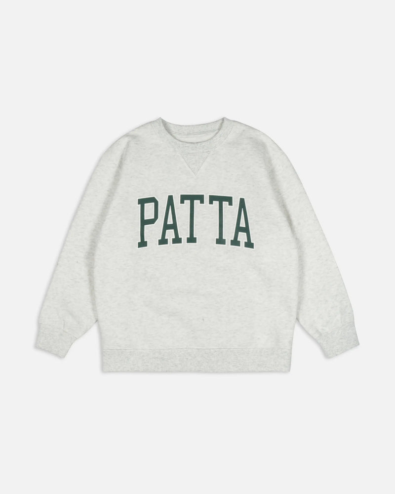 Patta Kids Arc Logo Crewneck Sweater (Light Melange Grey) Patta