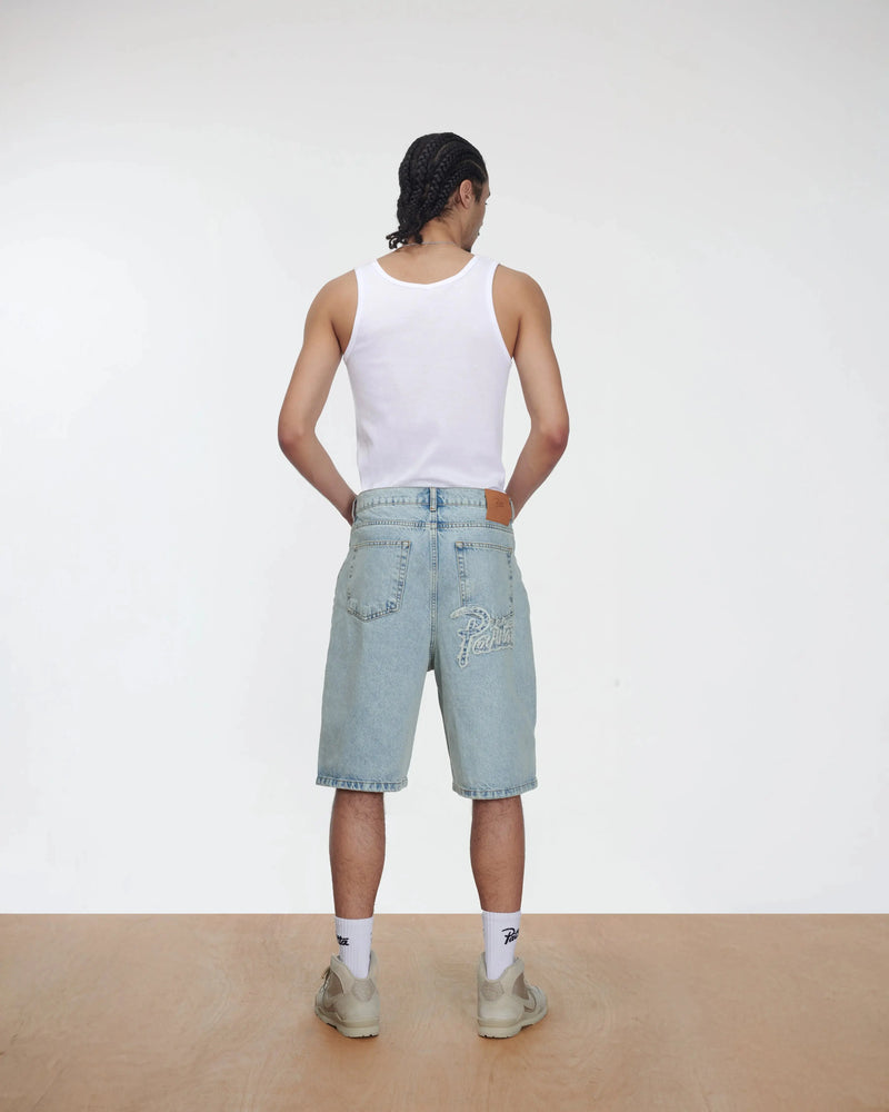 Patta Light Wash Denim Shorts (Light Blue Denim) Patta