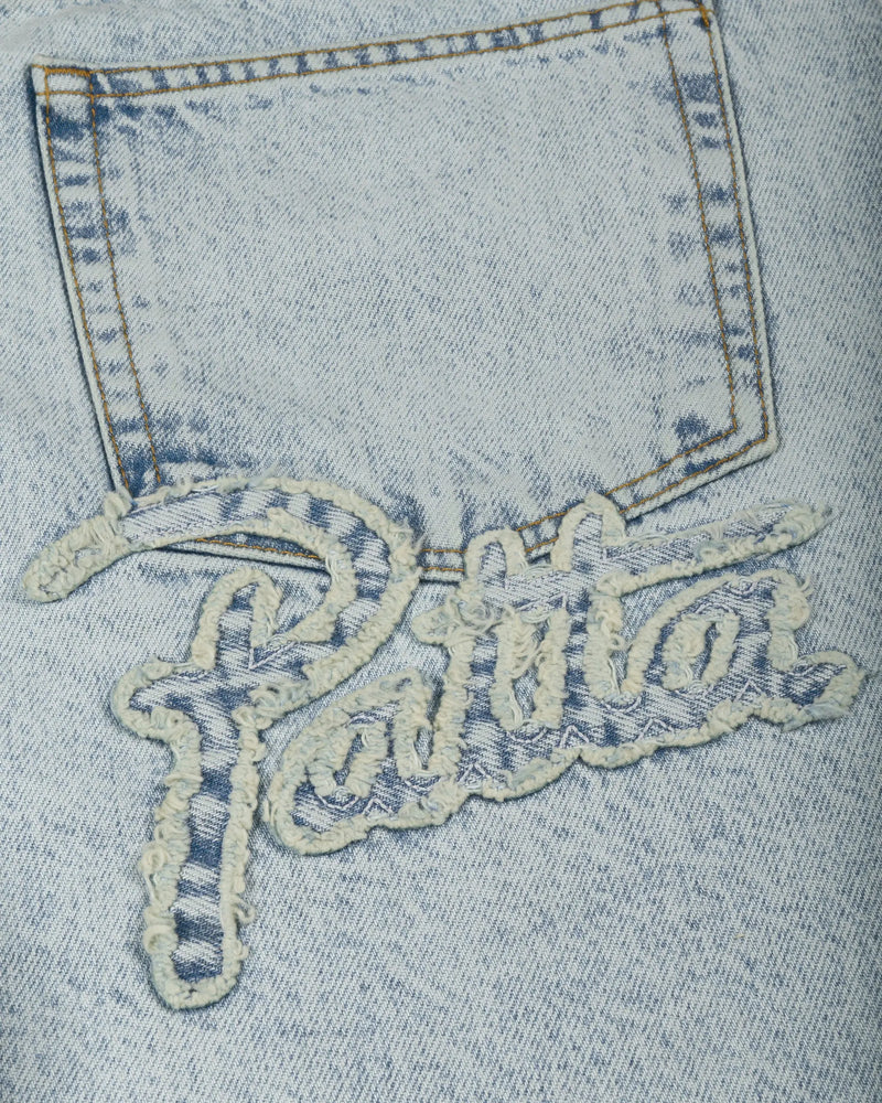 Patta Light Wash Denim Shorts (Light Blue Denim) Patta