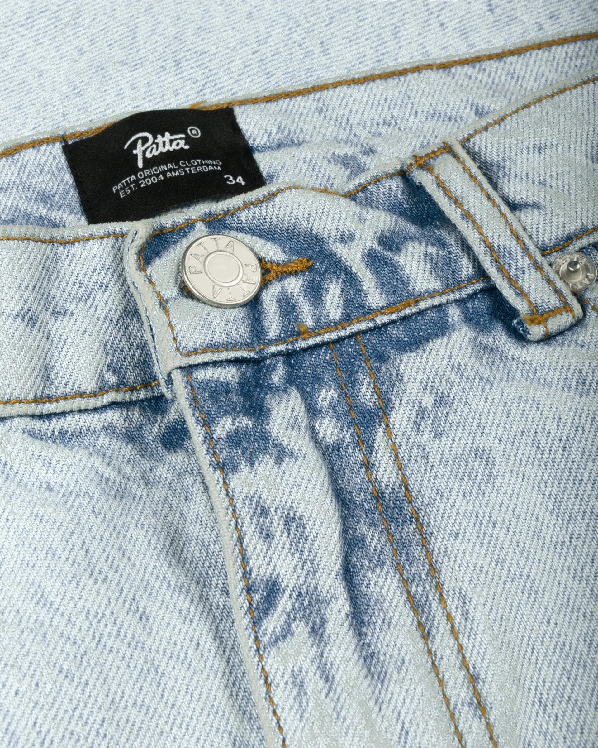 Patta Light Wash Denim Shorts (Light Blue Denim) Patta