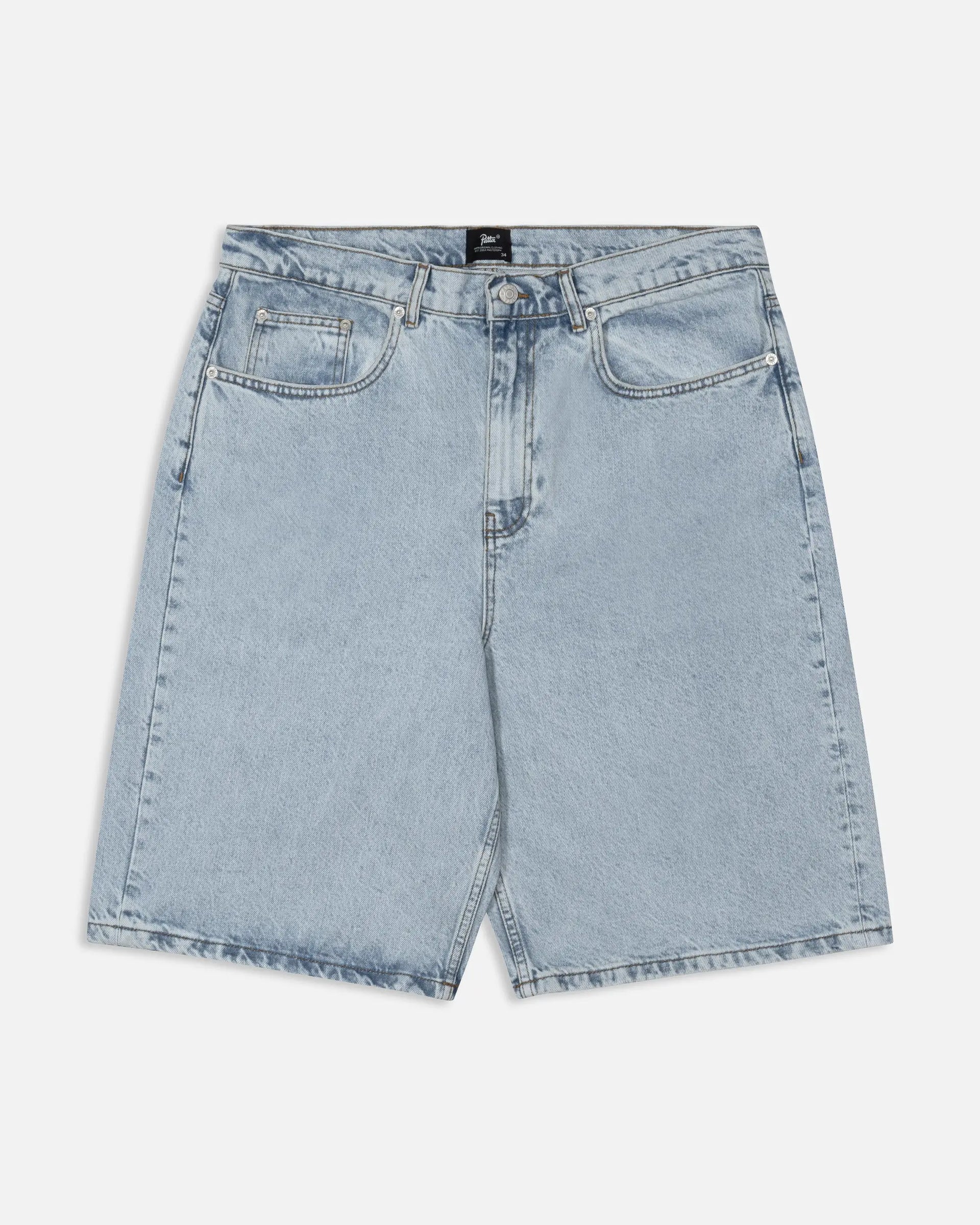 Patta Light Wash Denim Shorts (Light Blue Denim) Patta