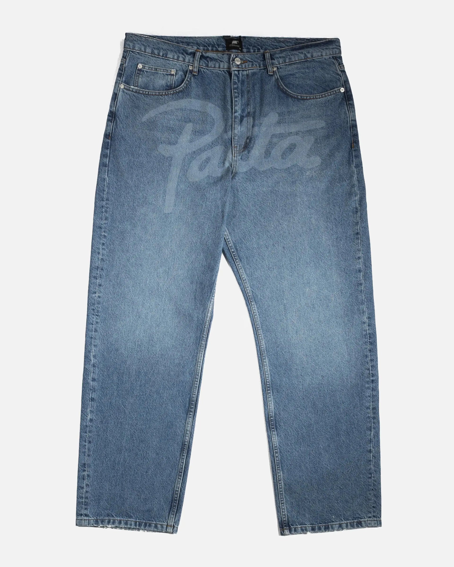 Patta Laserprint Whiskers Denim Pants (Light Blue Denim) Patta