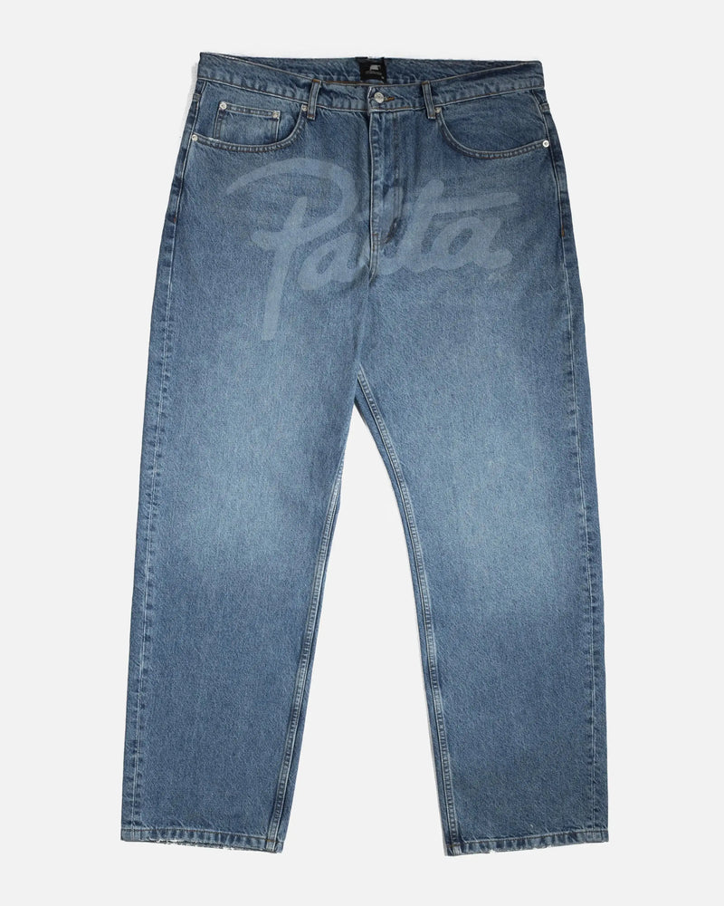 Patta Laserprint Whiskers Denim Pants (Light Blue Denim) Patta