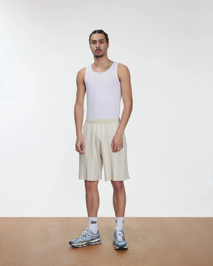 Patta Knitted Football Shorts (Oatmeal) Patta