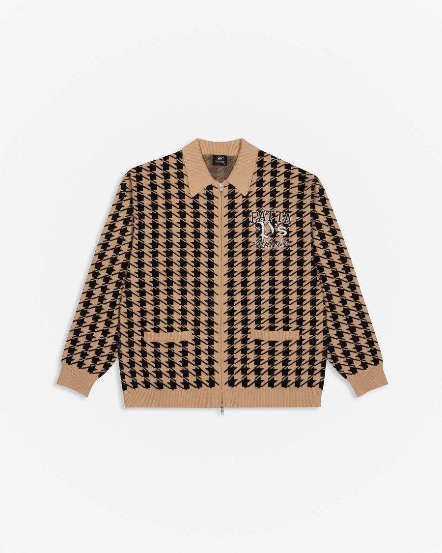 Patta Houndstooth Cardigan (Irish Cream) Patta