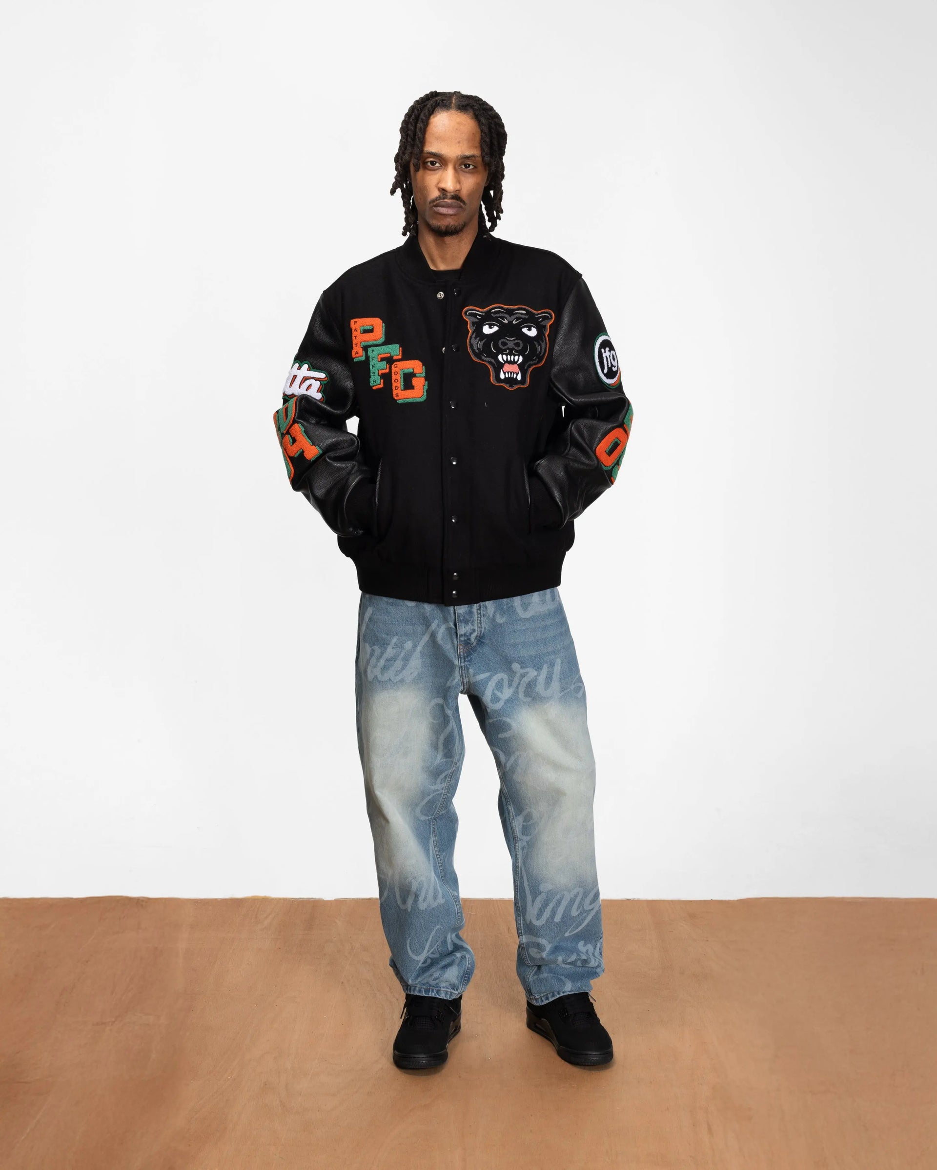 Patta x Joe Freshgoods Varsity Jacket (Black) Patta x JFG