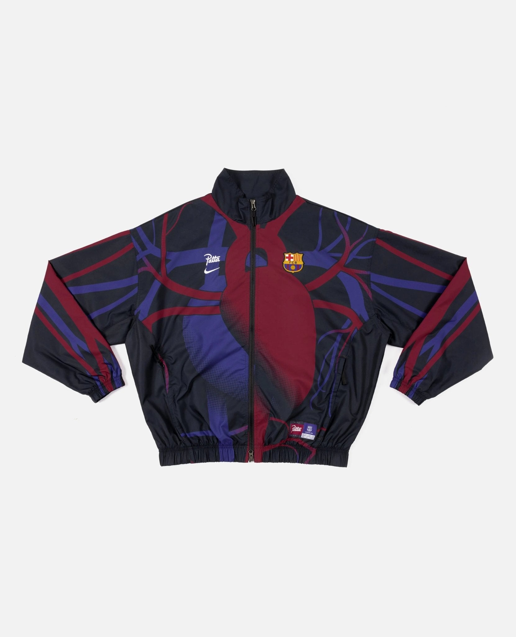 FCB x Patta Culers del Món Track Jacket (Black/White) - Patta