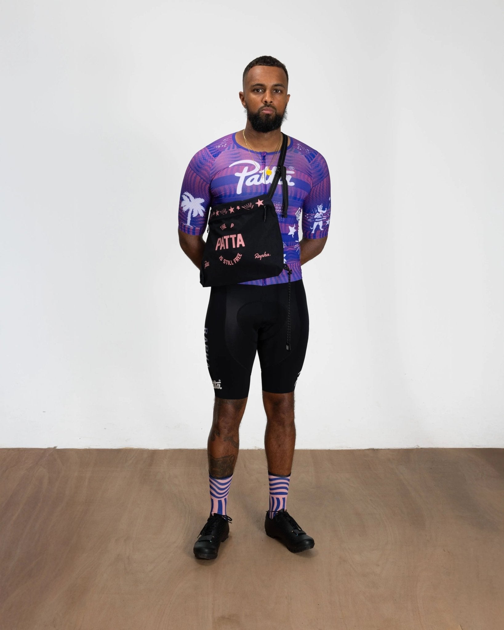 Patta x Rapha Tech Musette (Black/Pink) - Patta